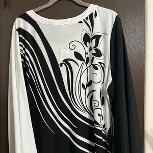 ‘AS’ Flare Sleeve Bar Neck Tunic (Plus)